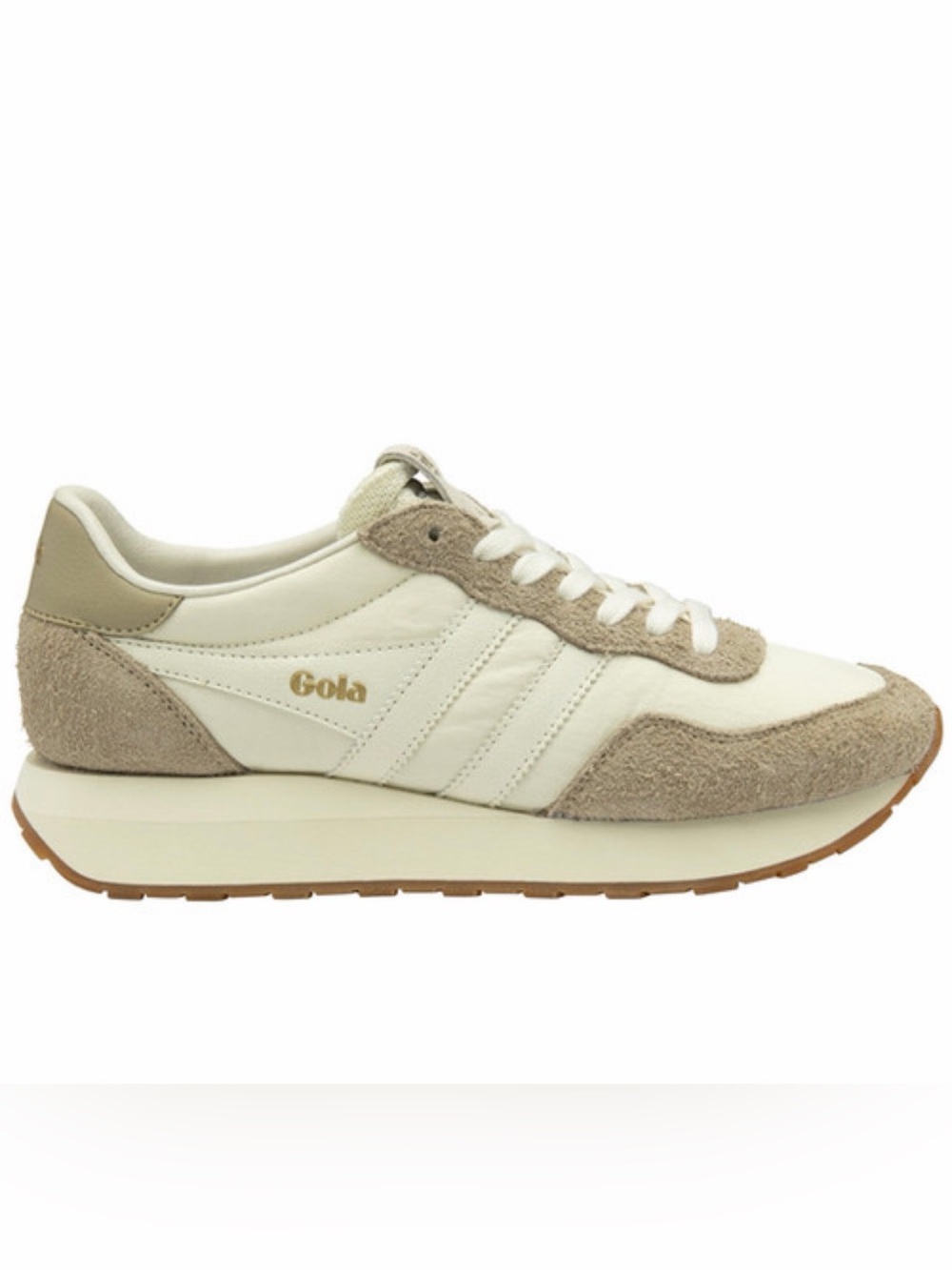 Gola Men’s Cream & Tan Retro Trainer Sneakers